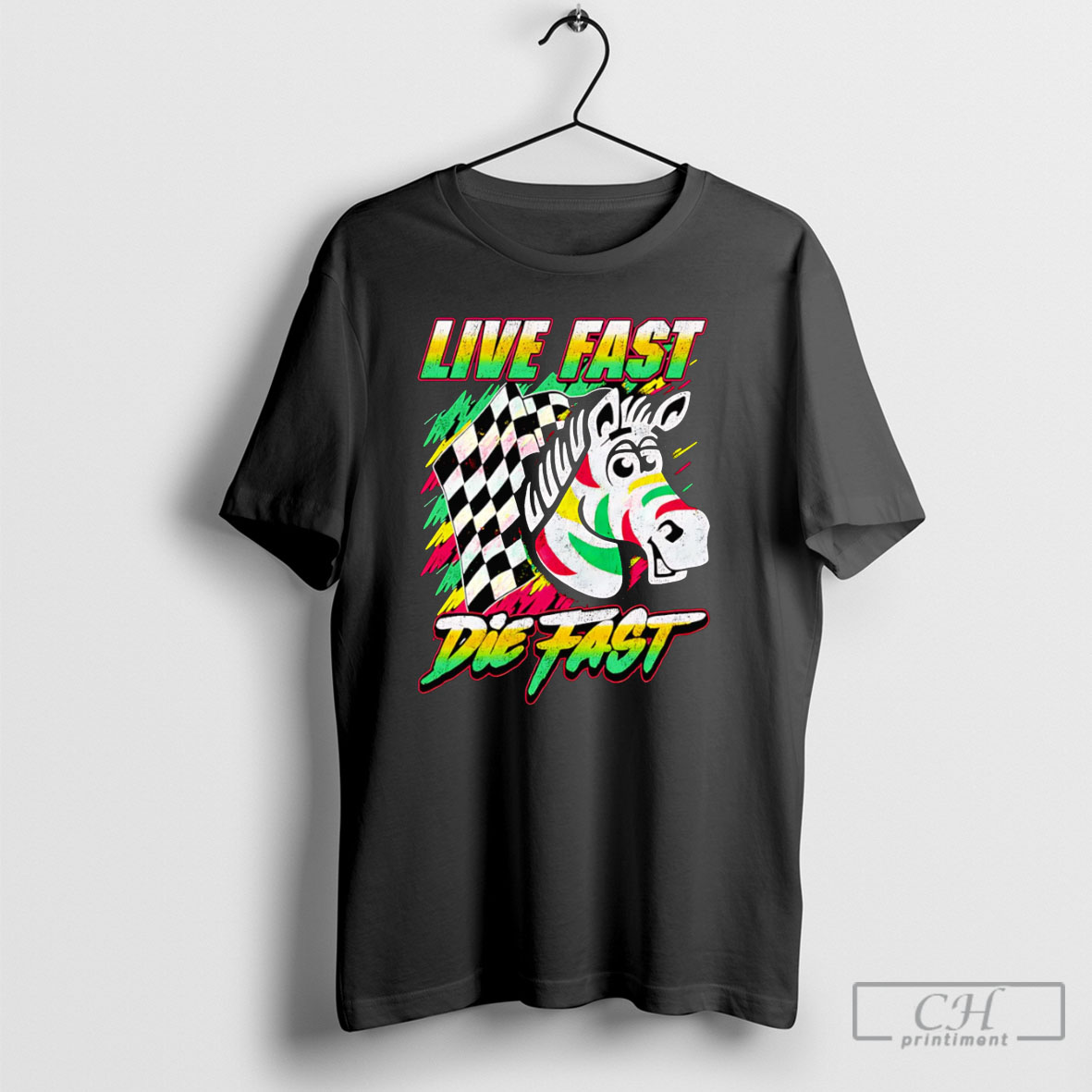 Zebra Live Fast Die Fast T Shirt Hoodie