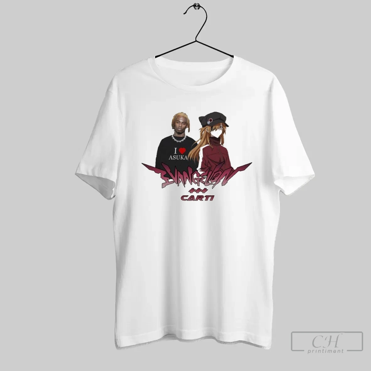Playboi Carti X Asuka Langley Soryu Evangelion T Shirt Shirt