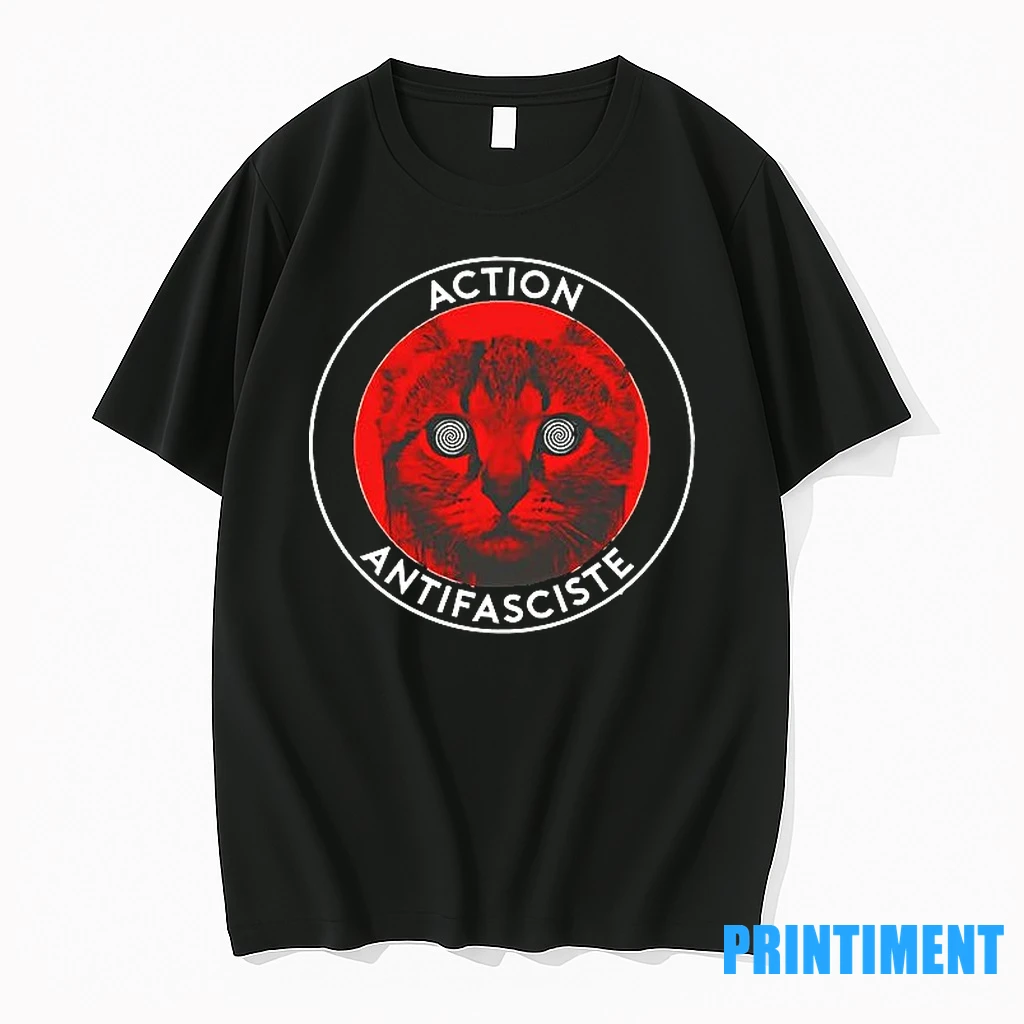 Action Anti Fascist Cat Tshirts Sweater Hoodie