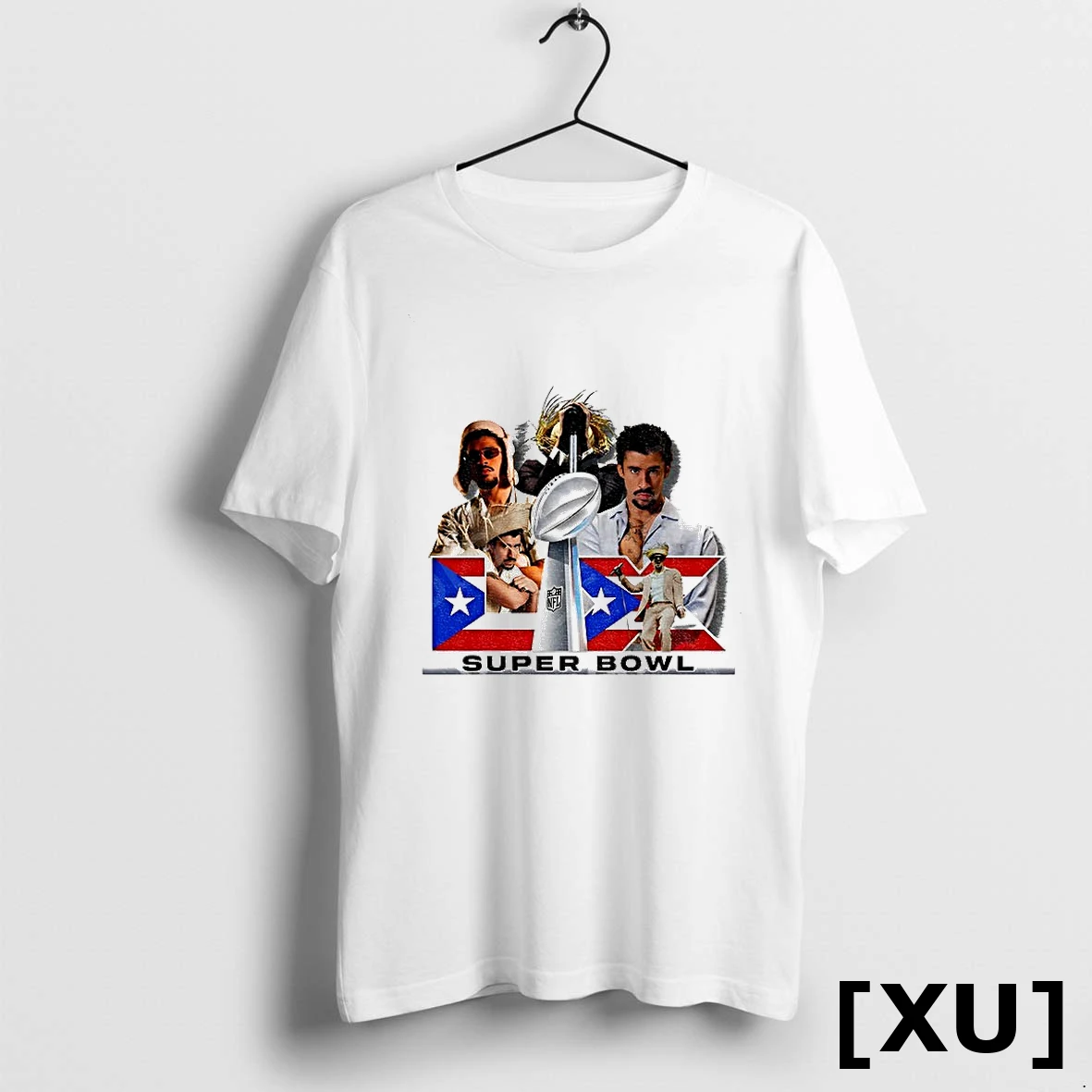 Bad Bunny Halftime Super Bowl 2026 Puerto Flag Graphic Tshirts Sweater Hoodie