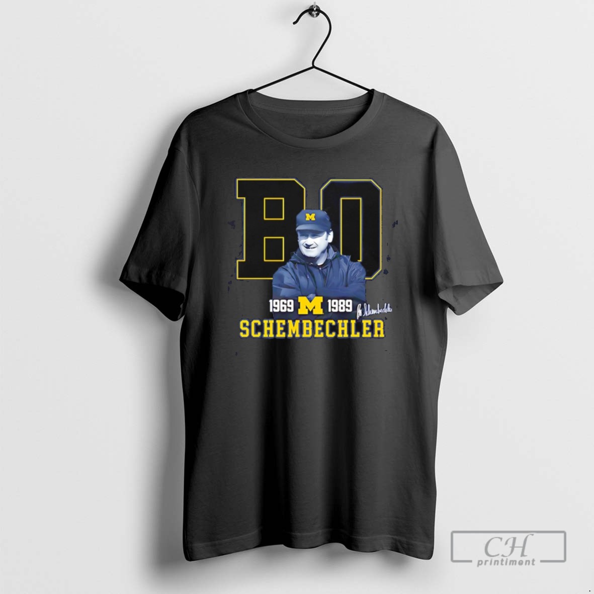 Bo Schembechler Remembrance Michigan Wolverines 1969 1989 Signature T Shirts