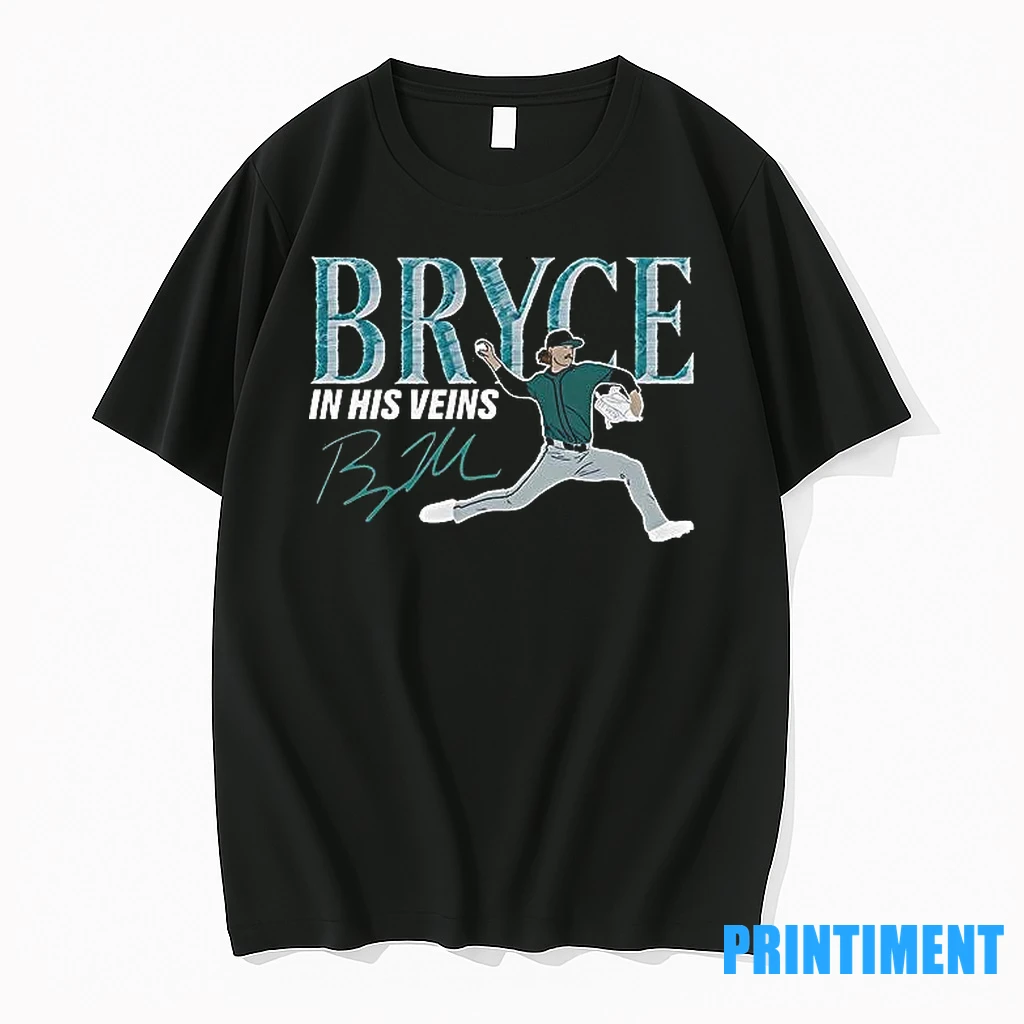 Bryce In His Veins Pitcher Baseball Signature Players Tshirts Sweater Hoodie