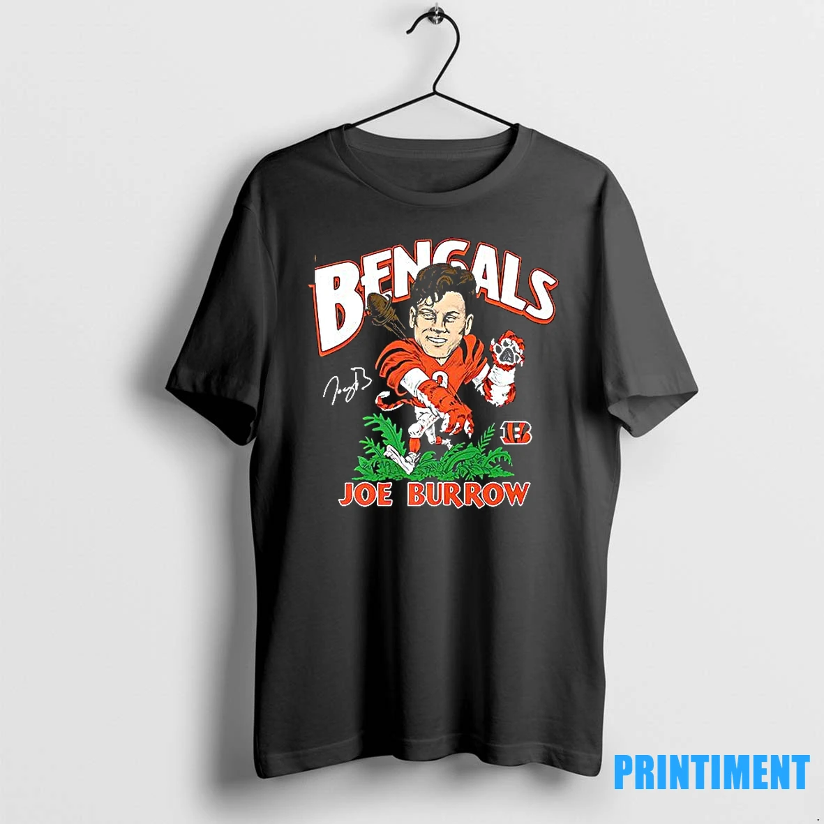 Cincinnati Bengals Joe Burrow Caricature Player Graphic Tshirts Sweater Hoodie