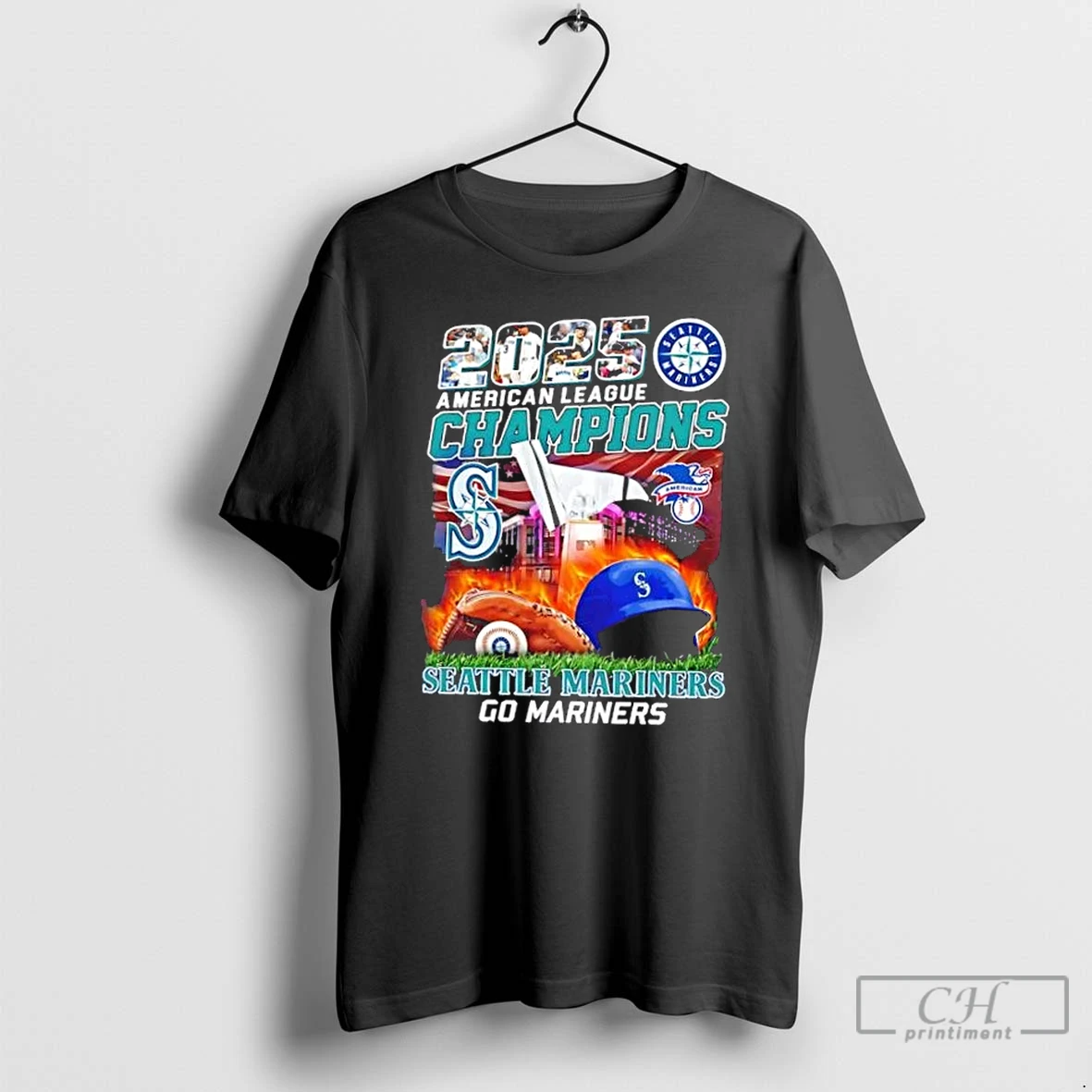 Classic 2025 American League Champions Go Seattle Mariners Baseball T Shirts Hoodie