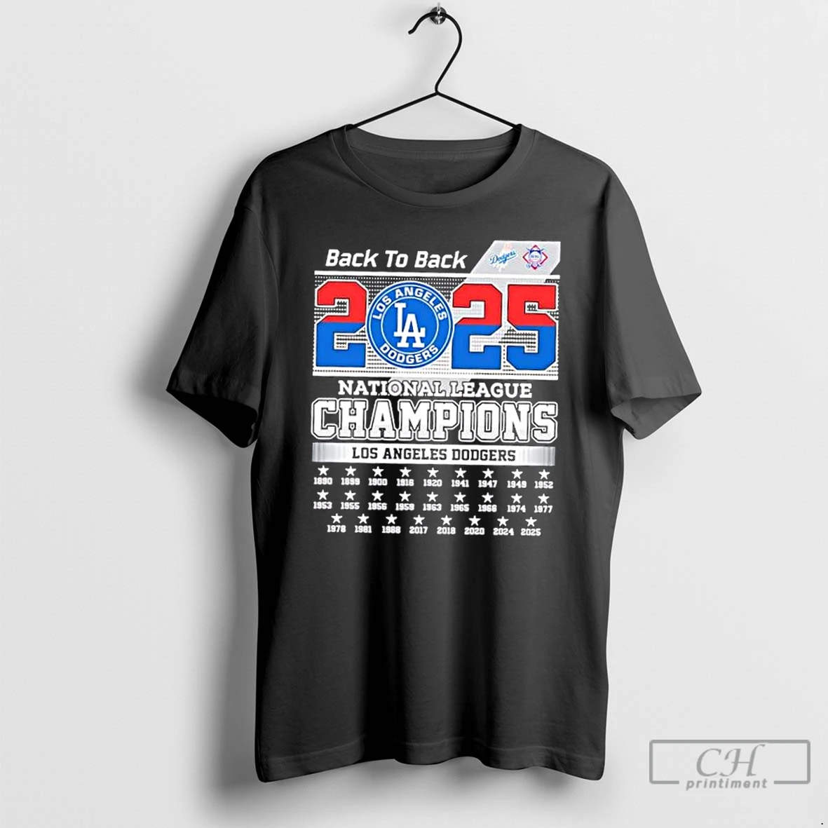 Classic 2025 Back To Back Los Angeles Dodgers National League Champions All Times T Shirts Hoodie