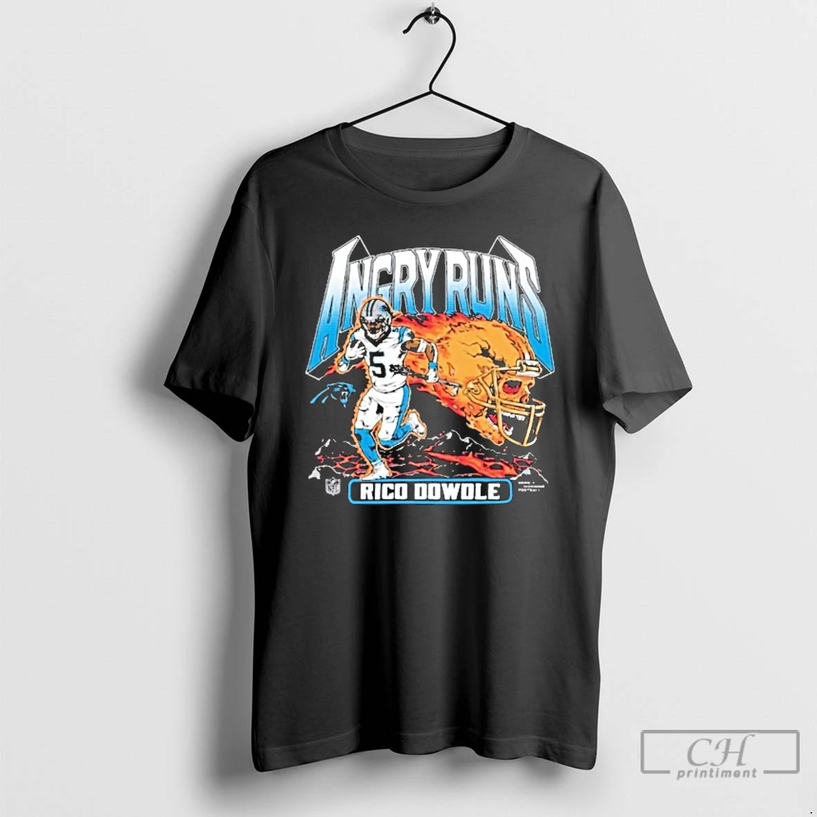 Classic Angry Runs 2025 Panthers Rico Dowdle T Shirts Hoodie