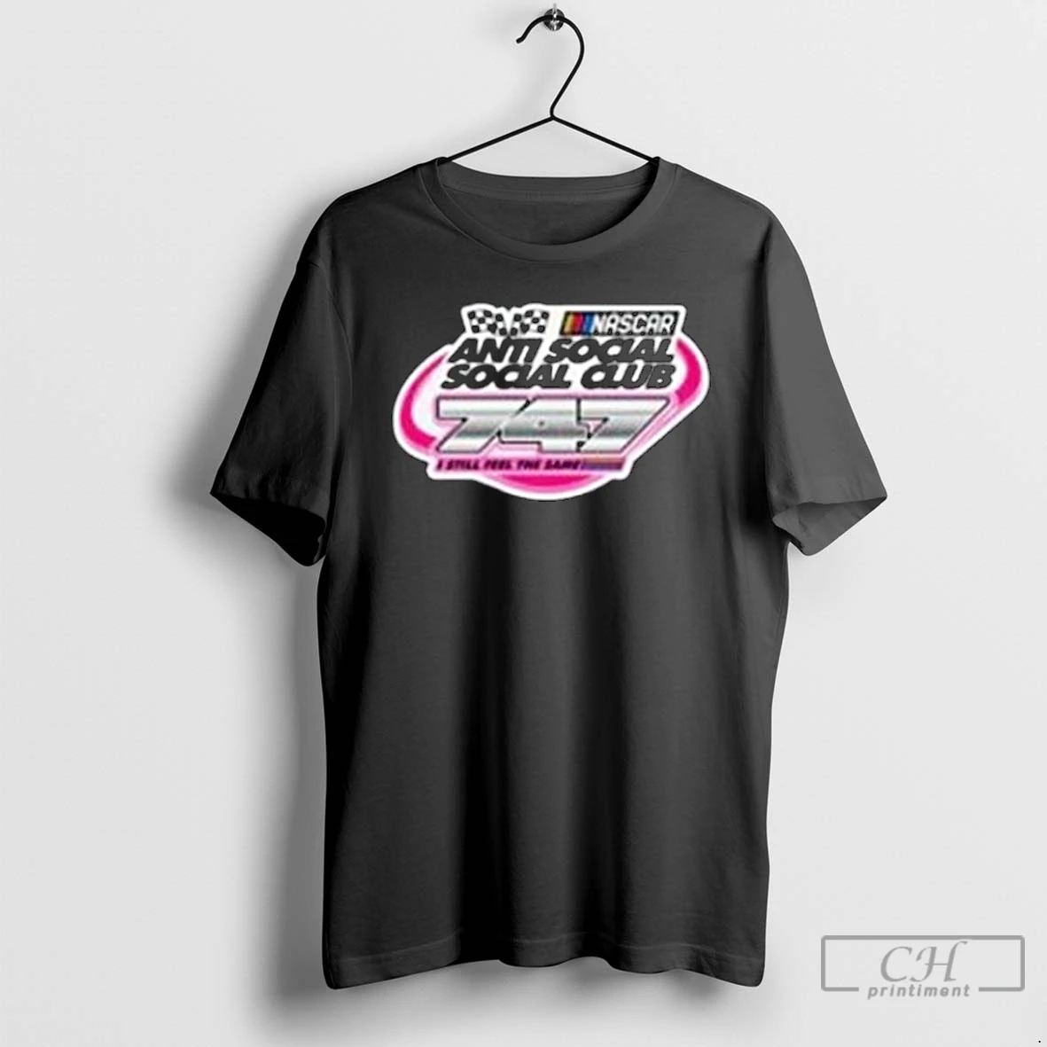 Classic Anti Social Social Club X Nascar Black 747 Shit Long Sleve T Shirts Hoodie