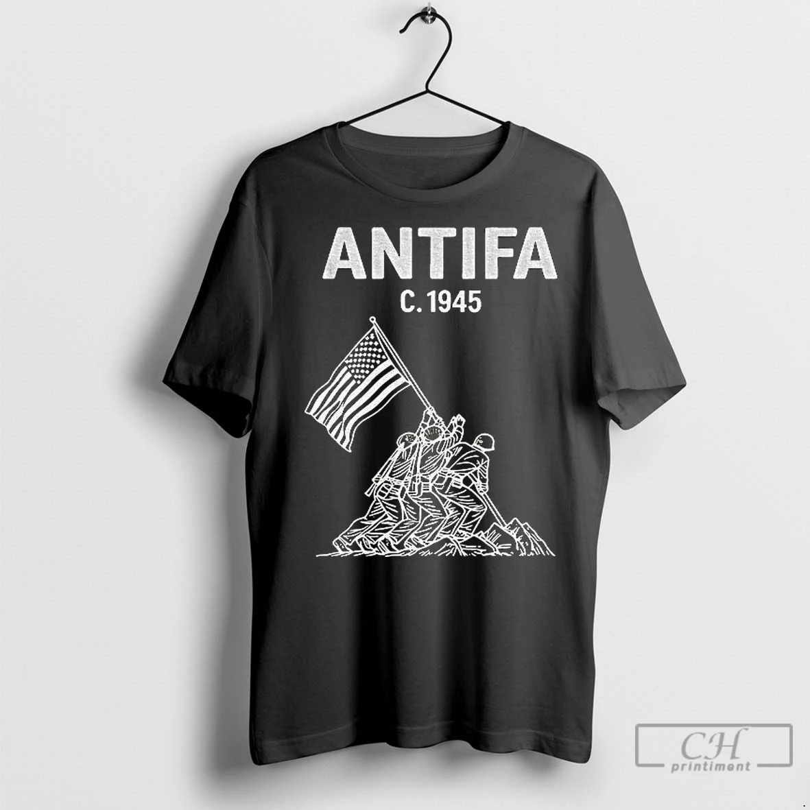 Classic Antifa C 1945 American Flag T Shirt