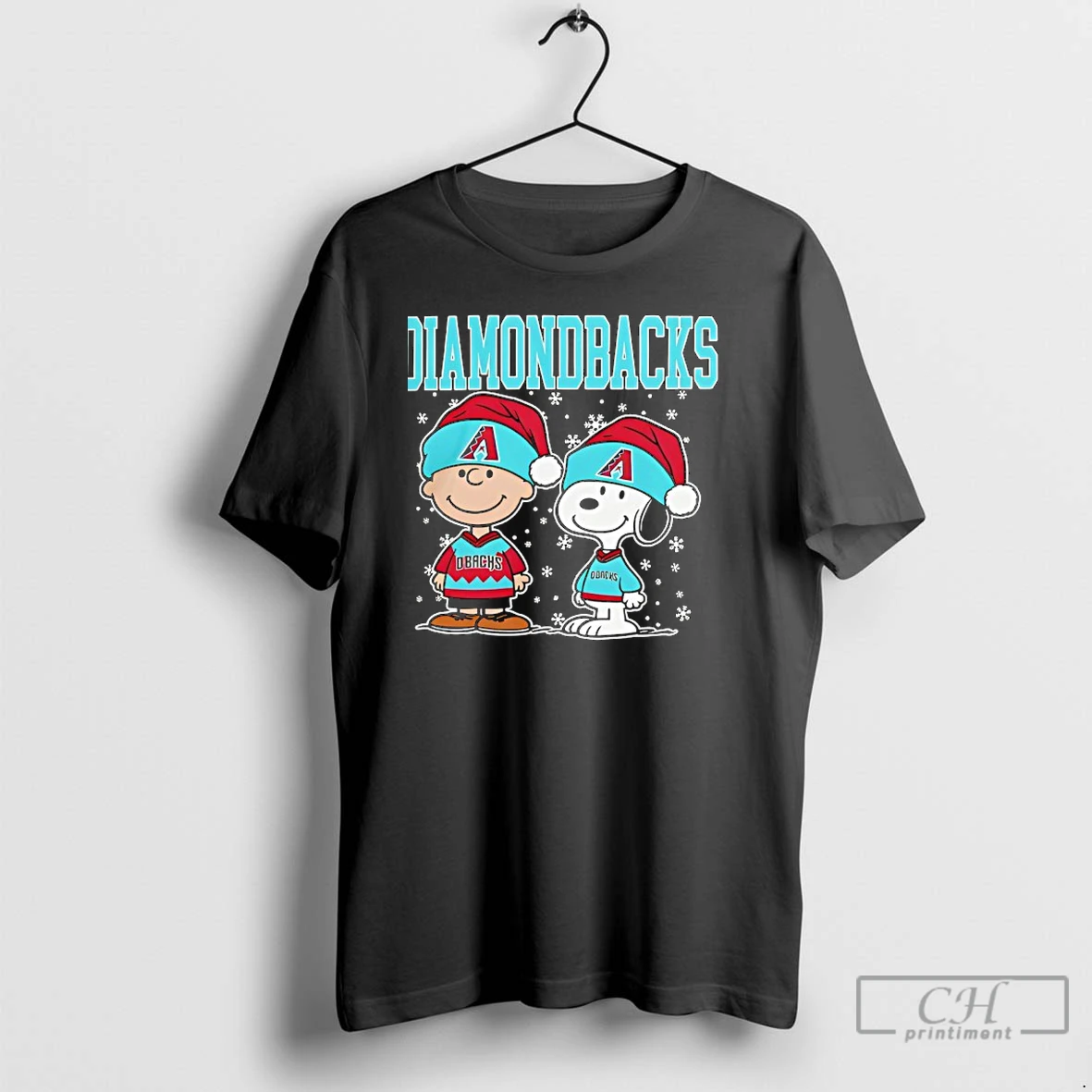 Classic Arizona Diamondbacks Snoopy Charlie Brown Christmas Baseball T Shirts Hoodie