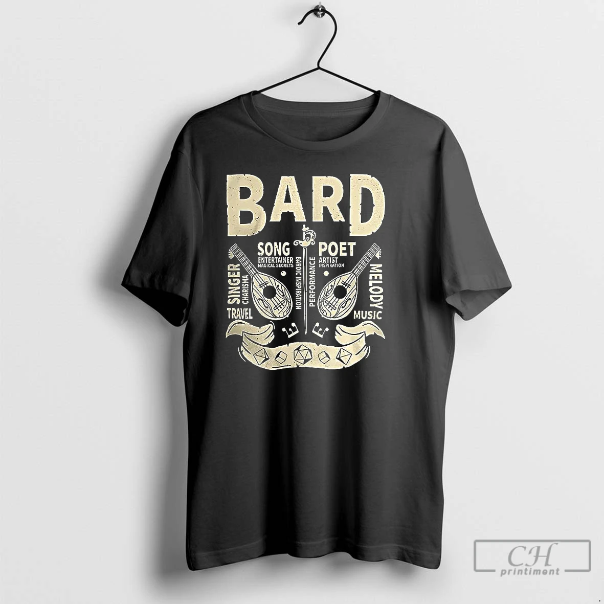 Classic Bard Grunge Dungeons And Dragons T Shirts Hoodie