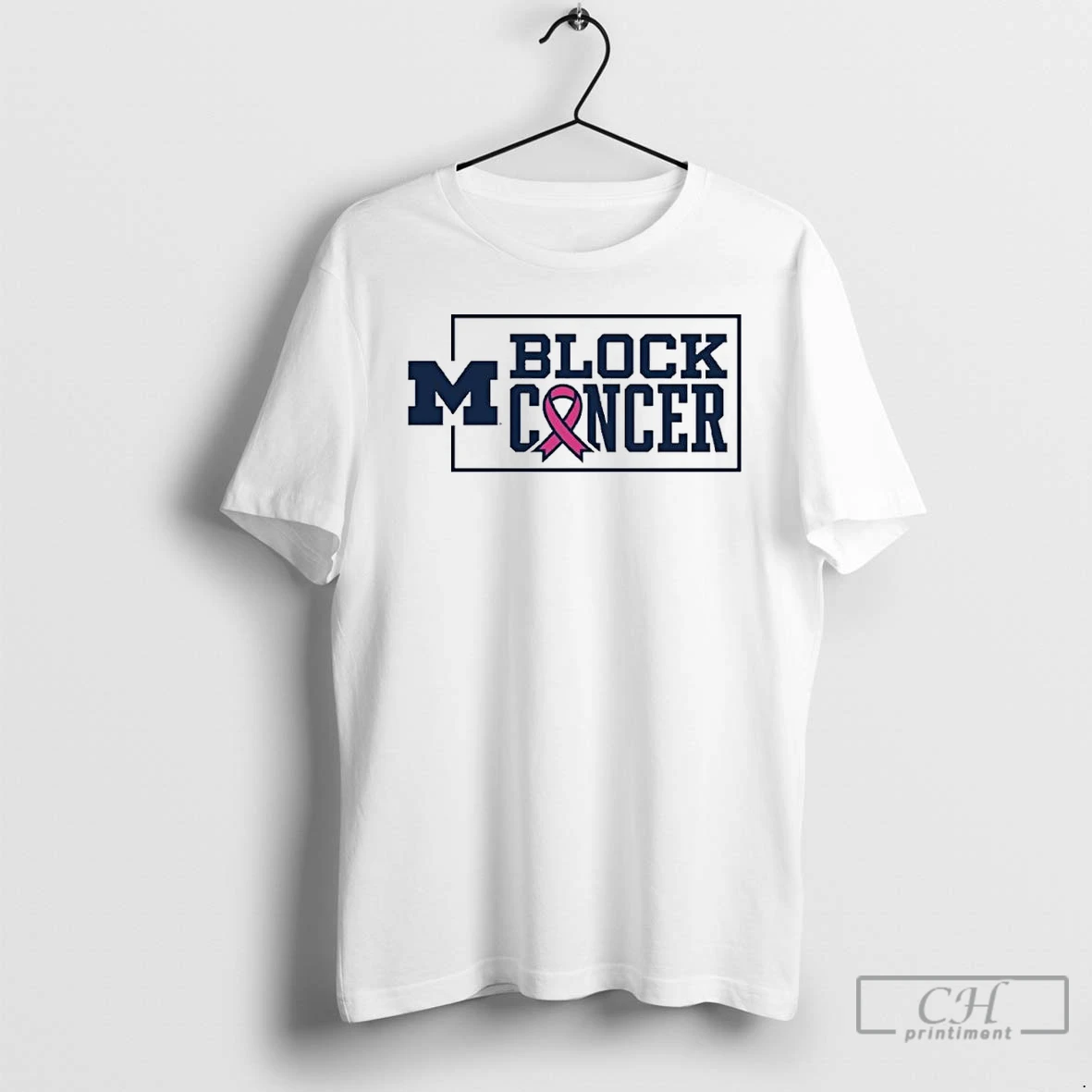 Classic Block Cancer Michigan Wolverines Football T Shirts Hoodie