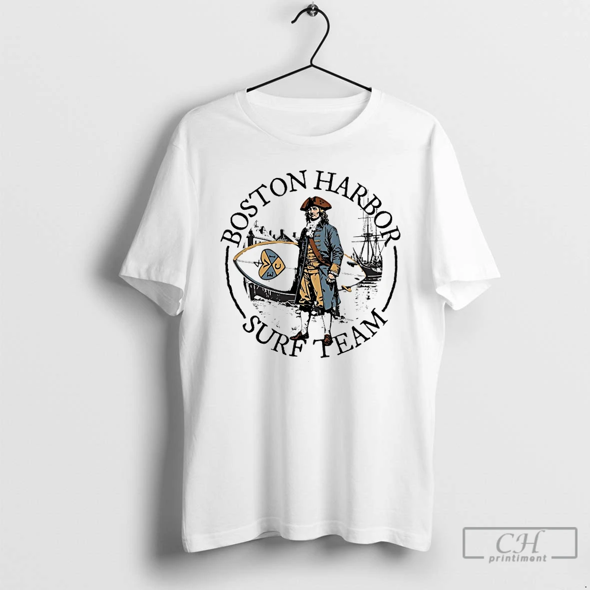 Classic Boston Harbor Surf Team T Shirts Hoodie