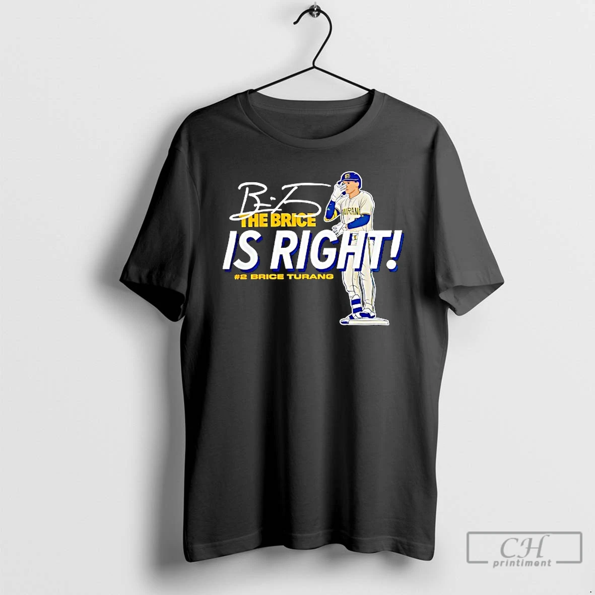Classic Brice Turang The Brice Is Right Milwaukee Brewers Baseball Signature T Shirts Hoodie