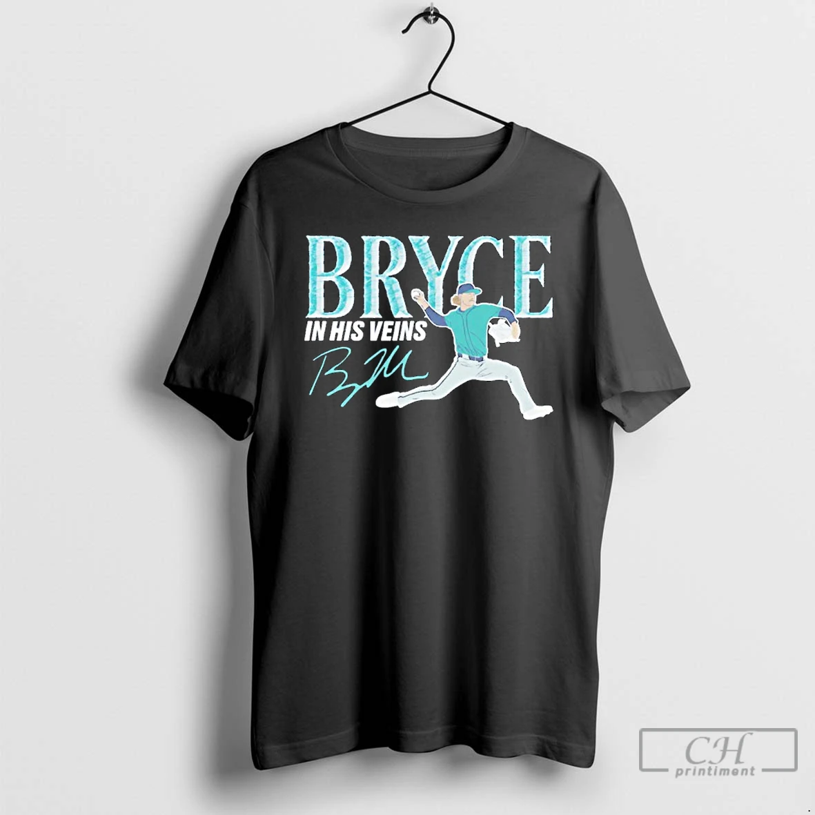 Classic Bryce Harper Philadelphia Phillies In His Veins Baseball Signature T Shirts Hoodie
