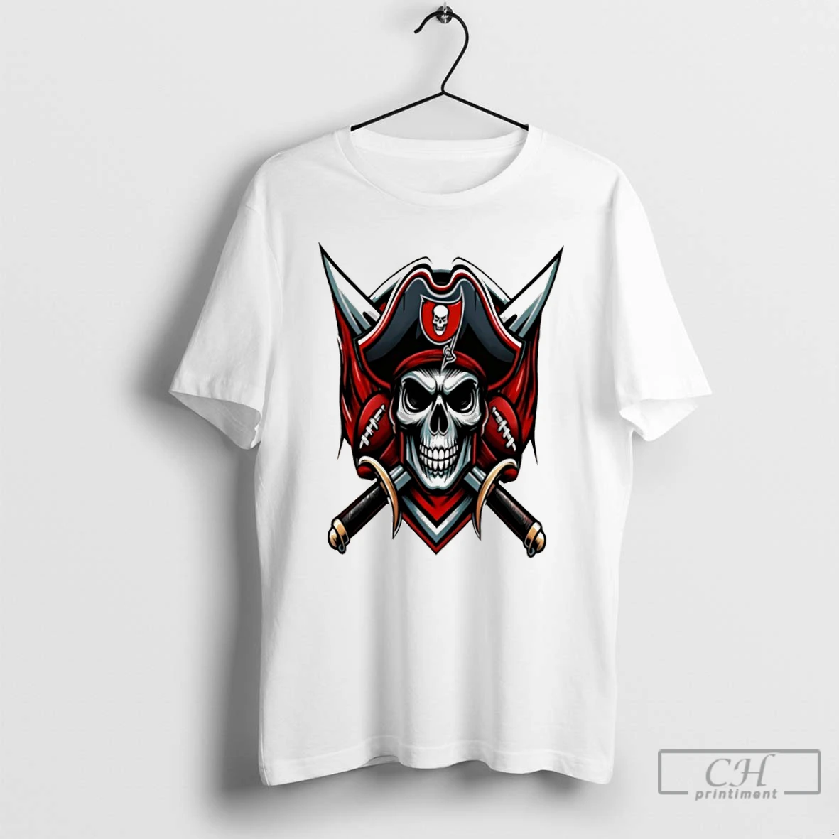 Classic Buccaneers Football Print Waffle T Shirts Hoodie