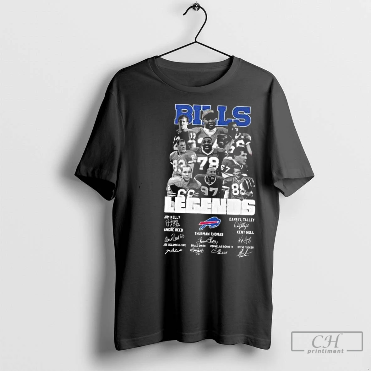 Classic Buffalo Bills Legends Players Signatures 2025 T Shirt
