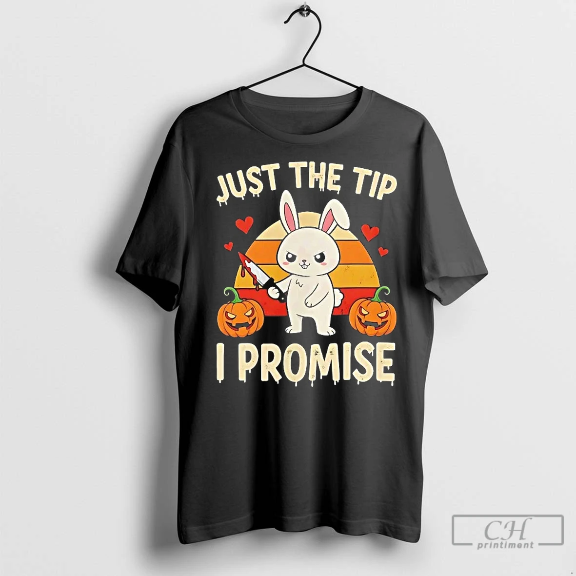 Classic Bunny Just The Tip I Promise Halloween T Shirt