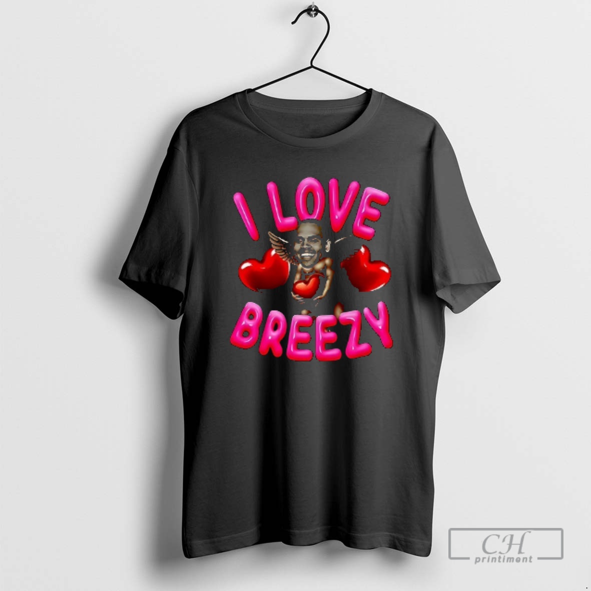 Classic C Brown Breezy Bowl Xx I Live Breezy Cupid Caricature Double Sided Graphic Shirt Sweater