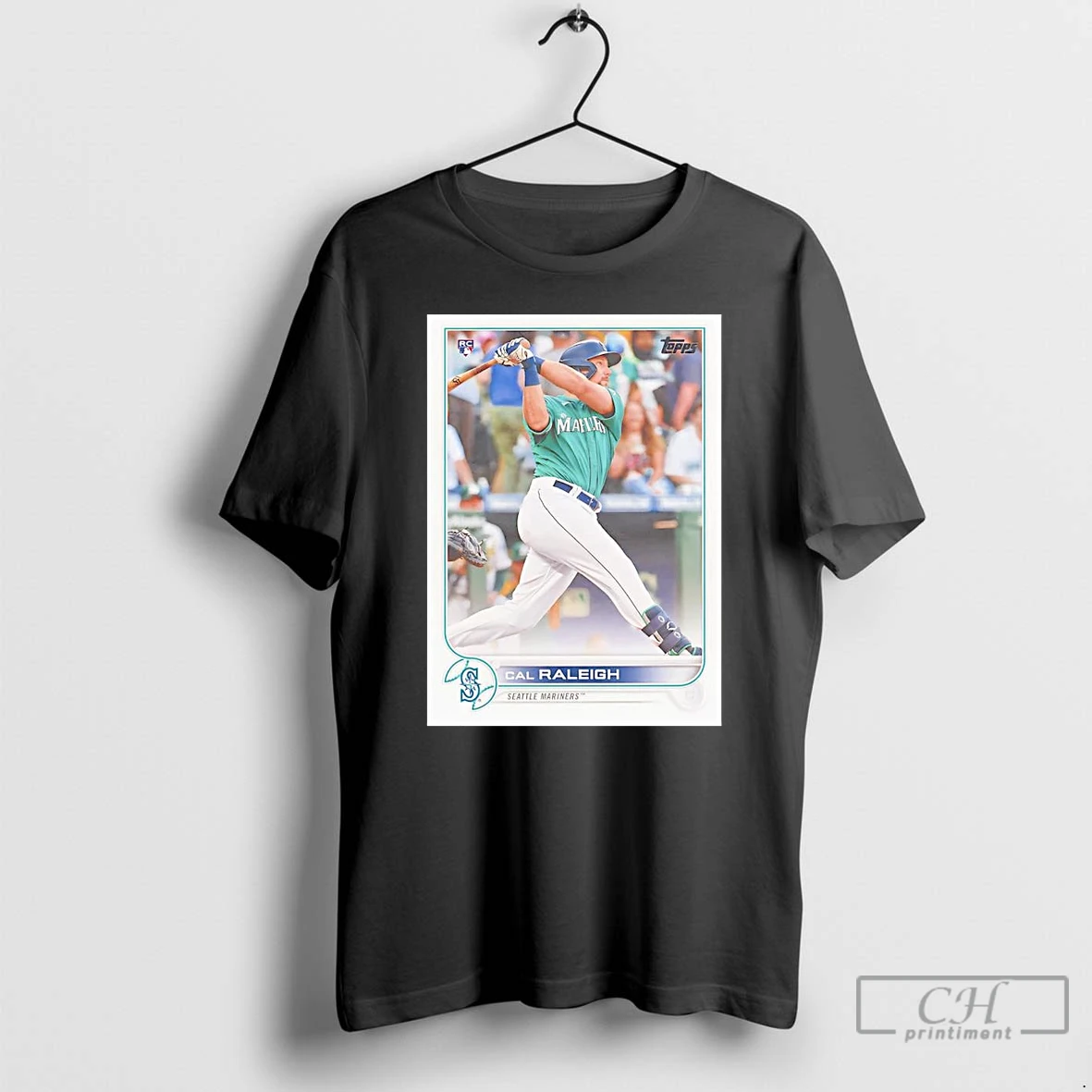 Classic Cal Raleigh Trading Card Player Seattle Mariners T Shirts Hoodie