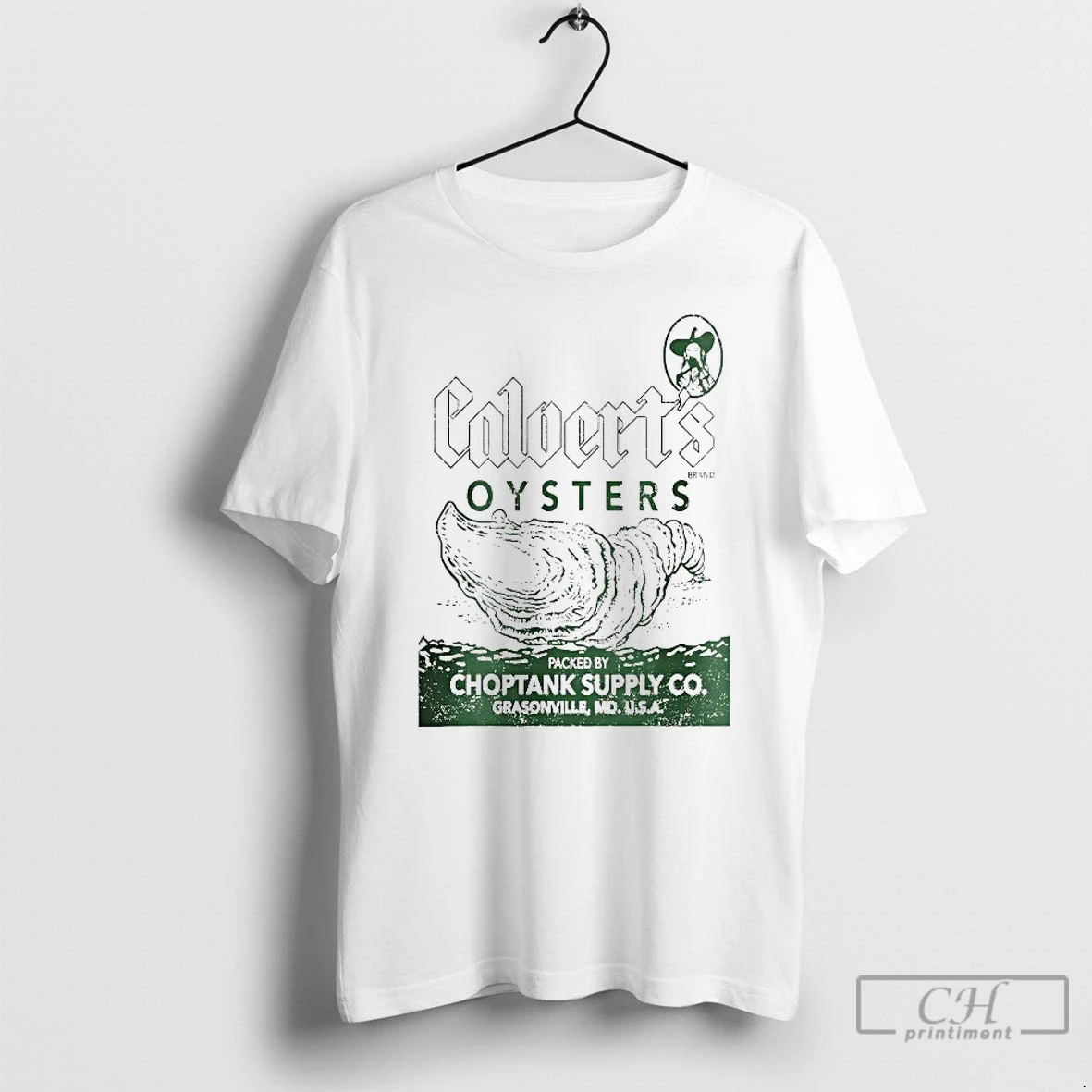 Classic Calverts Brand Oysters Maryland T Shirts Hoodie