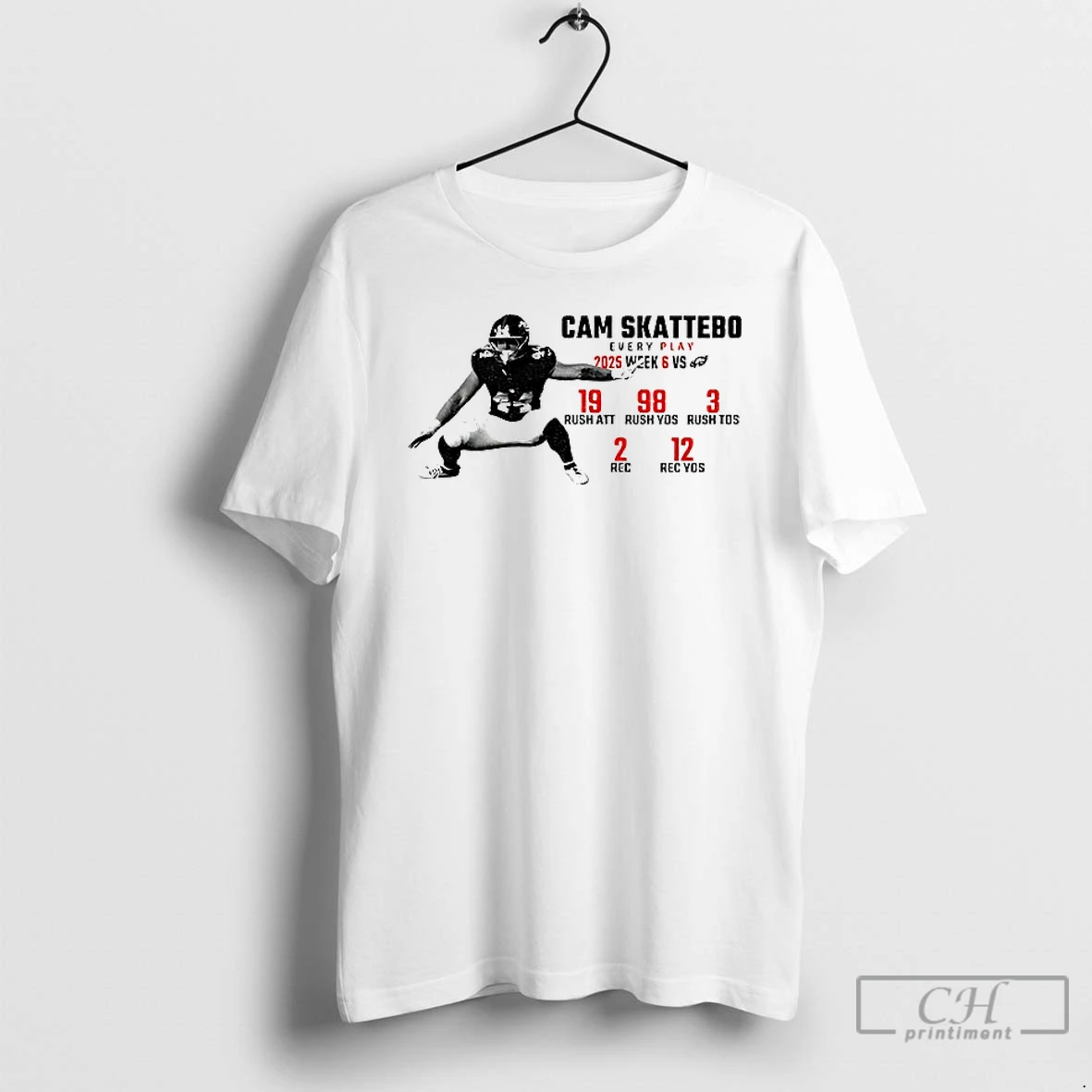 Classic Cam Skattebo New York Giants Every Play 2025 Week 6 Vs Philadelphia Eagles T Shirts Hoodie