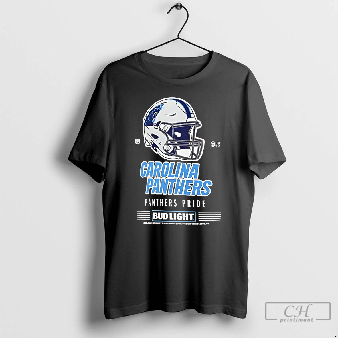 Classic Carolina Panthers Bud Light 1995 Panthers Pride Football Helmet T Shirts Hoodie