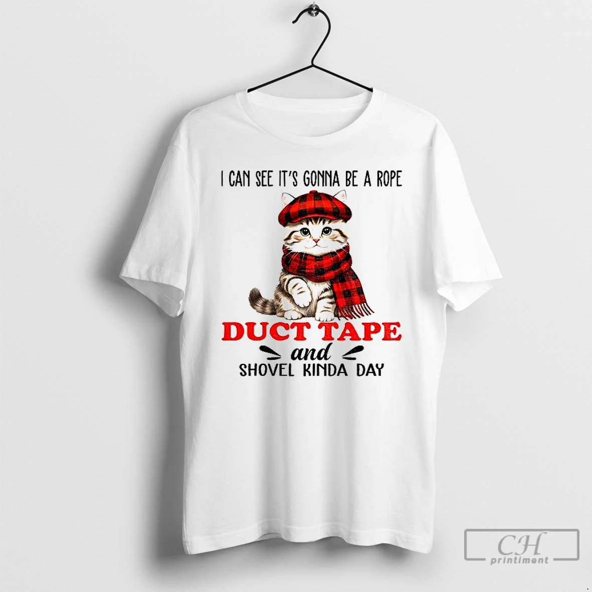 Classic Cat I Can See Its Gonna Be A Rope Duct Tape And Shovel Kinda Day Christmas T Shirts Hoodie
