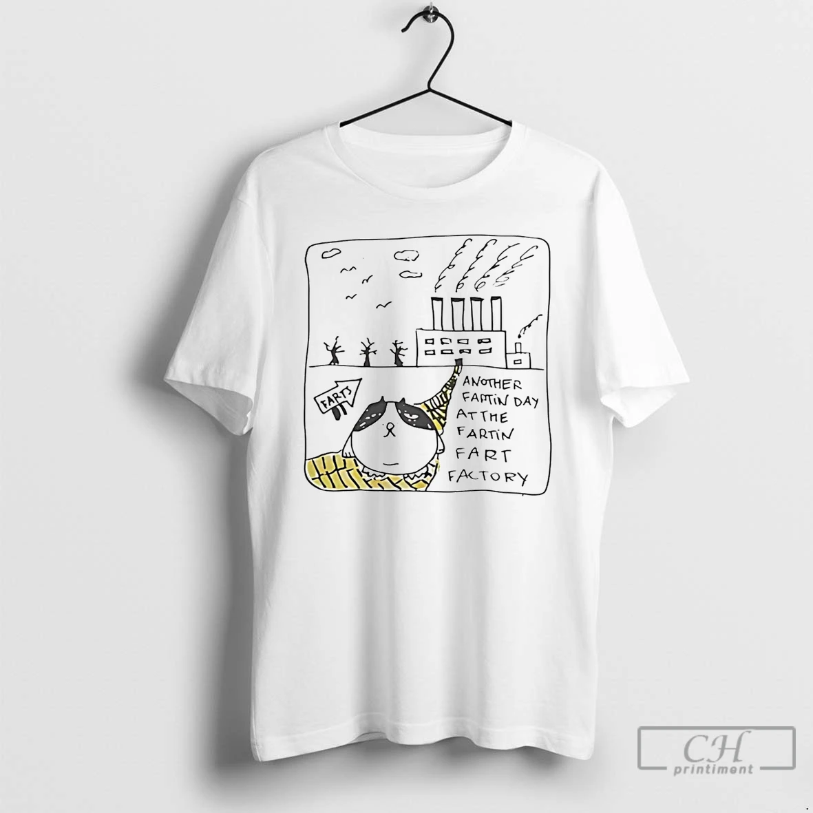 Classic Cat Another Fartin Day At The Farting Fart Factory T Shirts Hoodie
