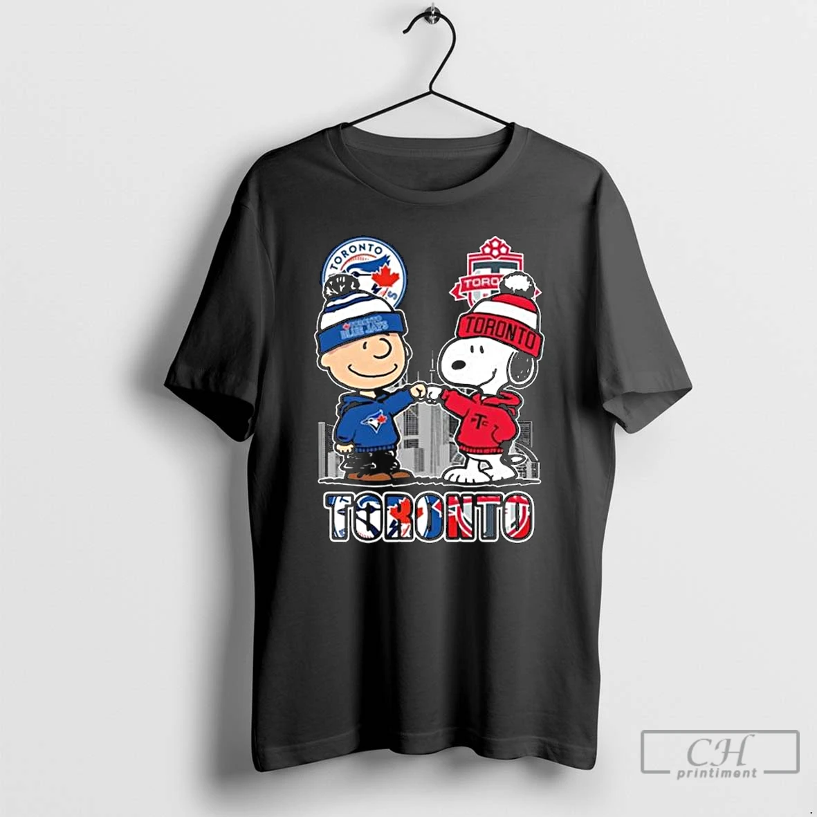 Classic Charlie Brown Toronto Blue Jays And Snoopy Toronto Fc Skyline 2025 Long Sleve T Shirts Hoodie