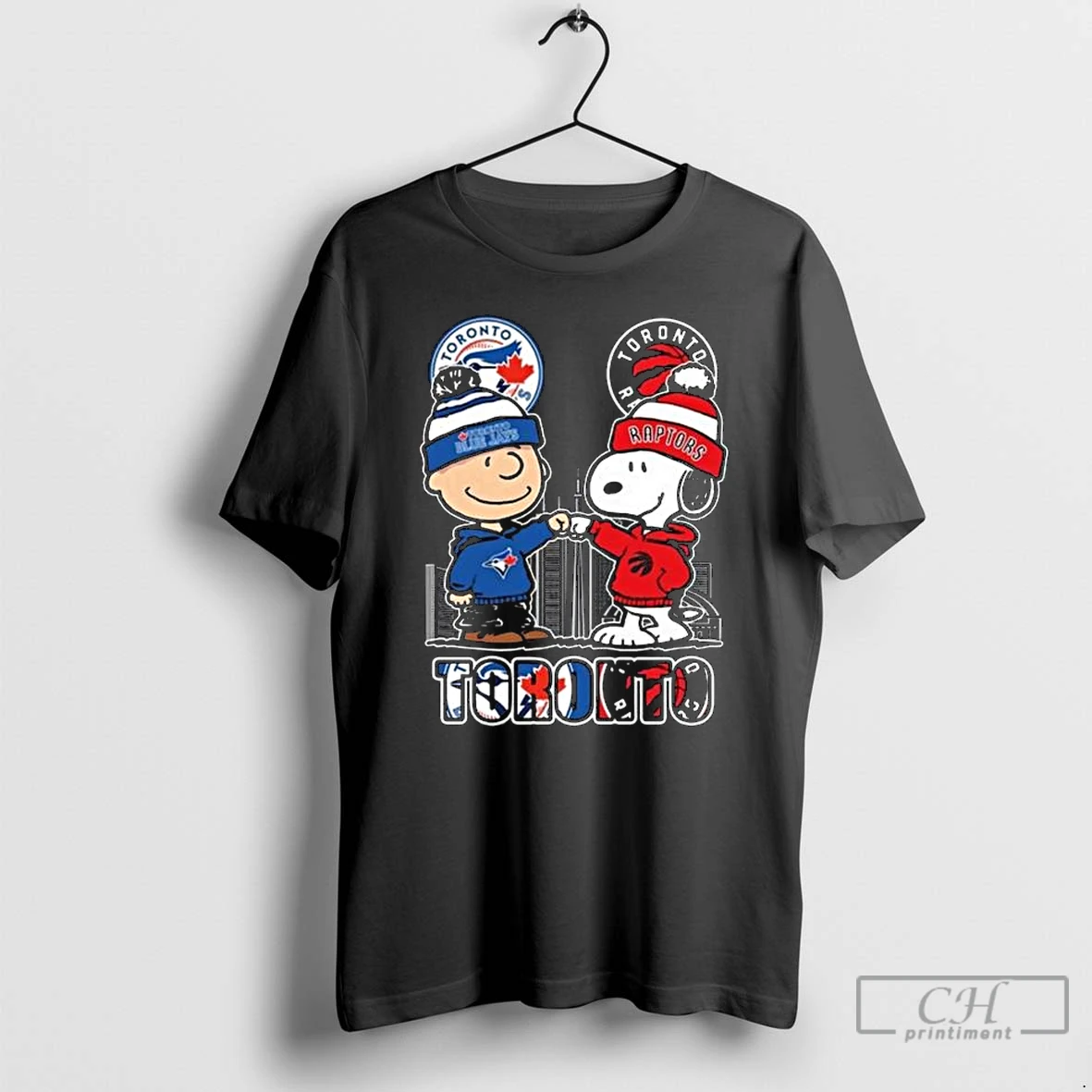 Classic Charlie Brown Toronto Blue Jays And Snoopy Toronto Raptors Skyline 2025 Long Sleve T Shirts Hoodie