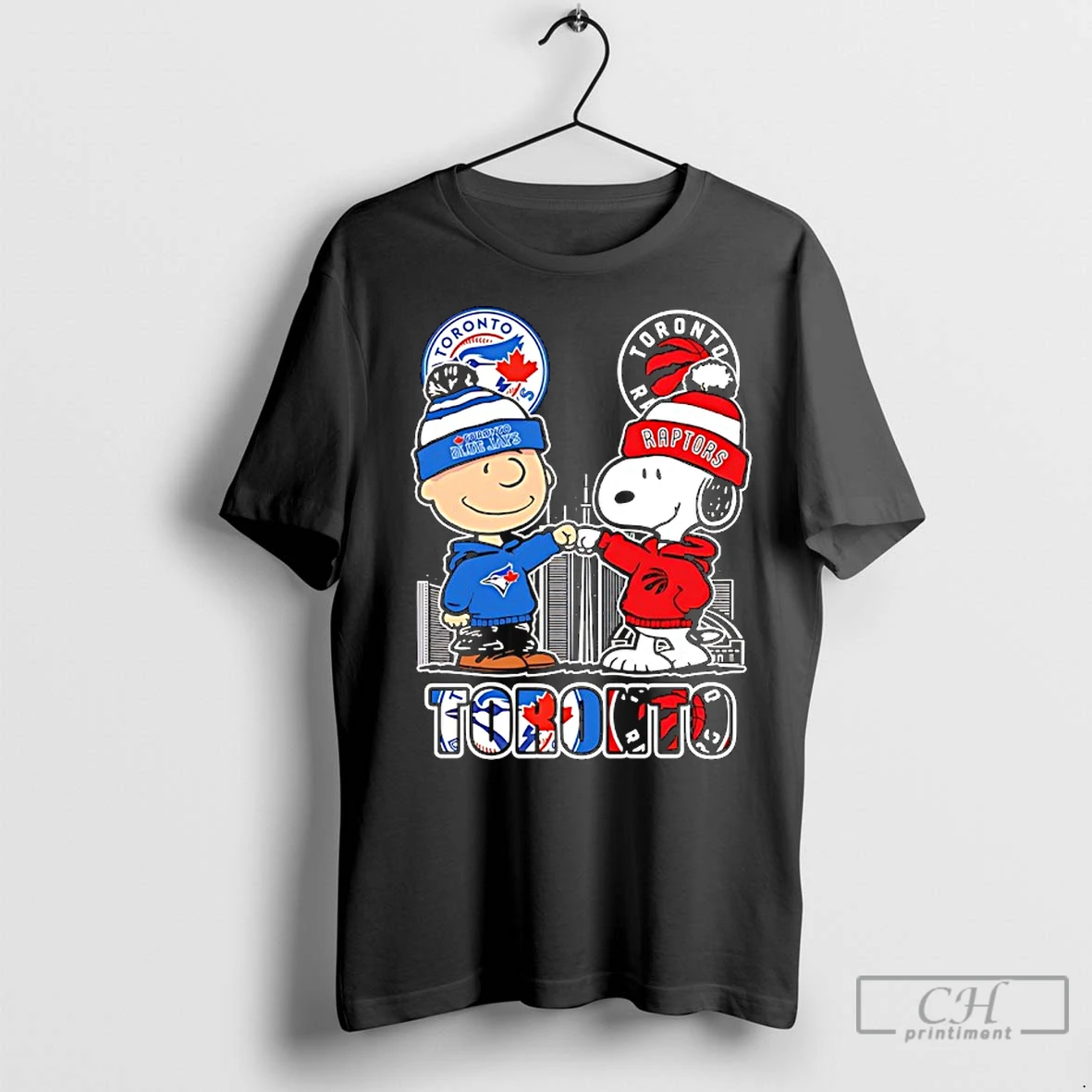 Classic Charlie Brown And Snoopy X Toronto Blue Jays And Toronto Raptors T Shirt