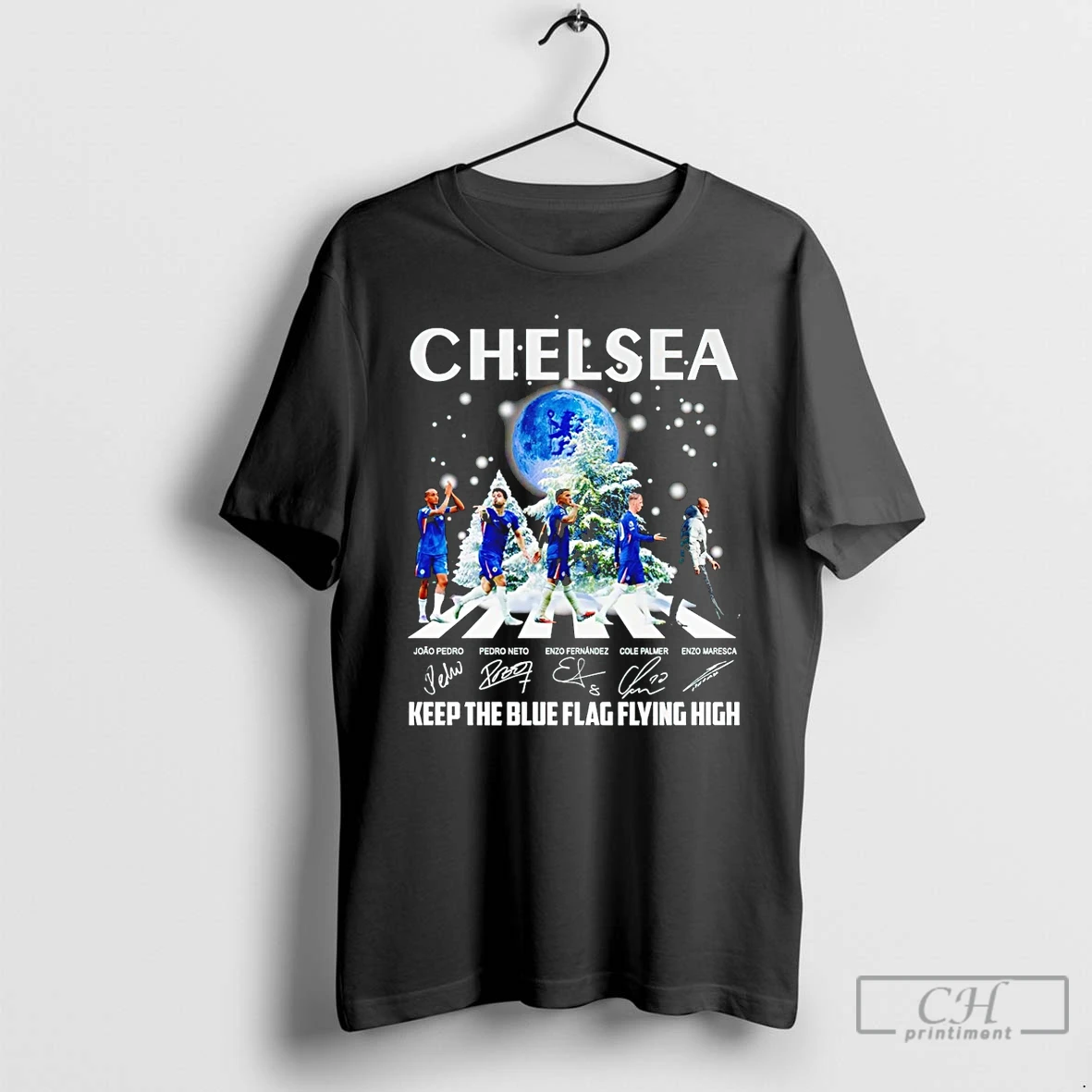Classic Chelsea Fc Keep The Blue Flag Flying High Signature Abbey Road T Shirts Hoodie