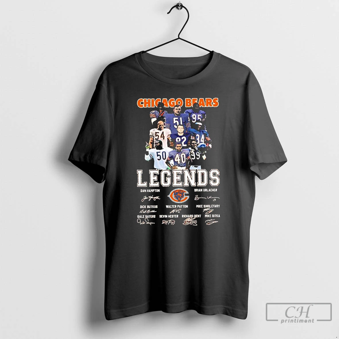 Classic Chicago Bears Legends Names Signatures T Shirts Hoodie