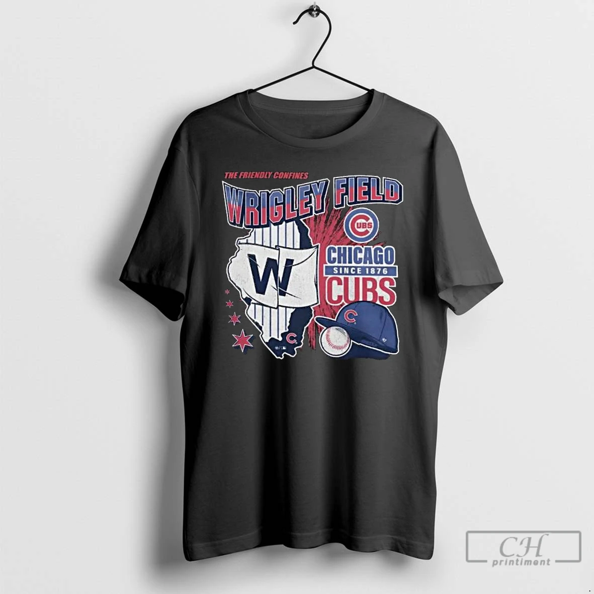 Classic Chicago Cubs The Friendly Confines Wrigley Field Long Sleve T Shirts Hoodie
