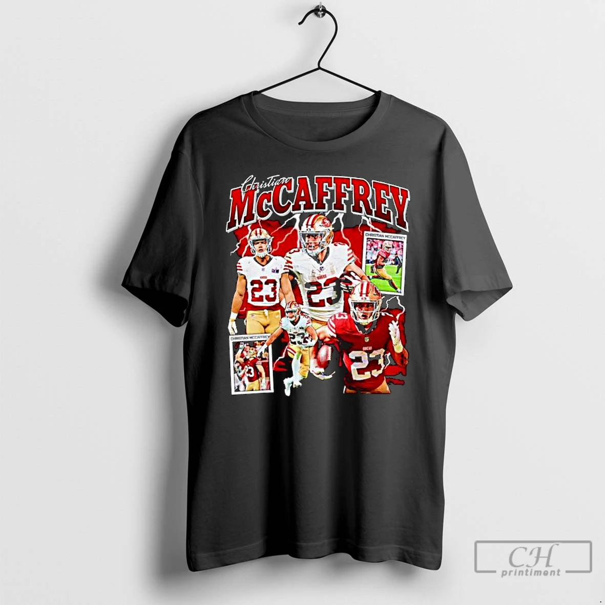 Classic Christian Mccaffrey 23 San Francisco 49ers Nfl Graphic Ornaments T Shirts Hoodie