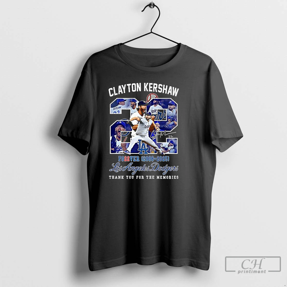 Classic Clayton Kershaw Cover 2008 2025 Los Angeles Dodgers Thank You For The Memories Signature T Shirts Hoodie
