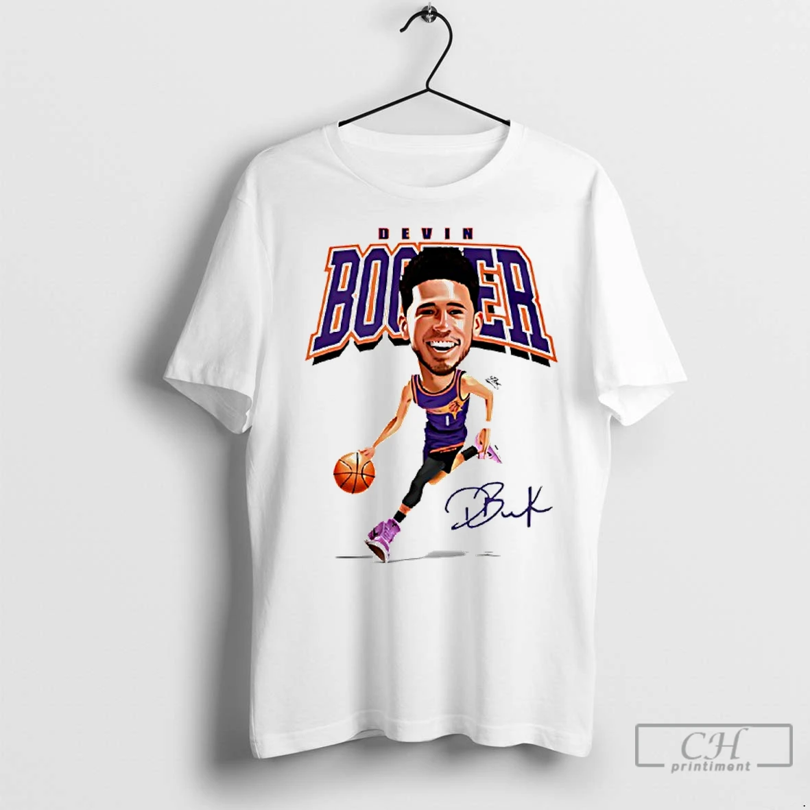 Classic D Book Devin Booker Phoenix Suns Signature Cartoon T Shirt
