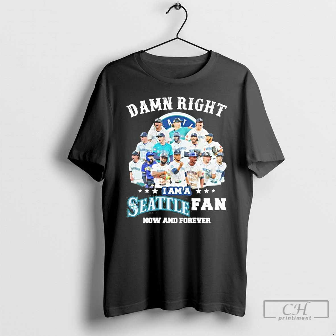 Classic Damn Right Team Player I Am A Seattle Fan Now And Forever T Shirts Hoodie
