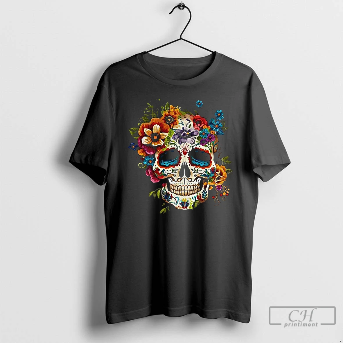 Classic Day Of The Dead Sugar Skull Dia De Los Muertos T Shirts Hoodie
