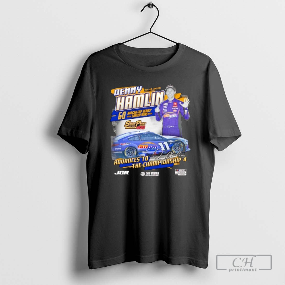 Classic Denny Hamlin Nascar Cup Series Career Wins Advances To The Championship 4 2025 Shirt Sweater Hoodie