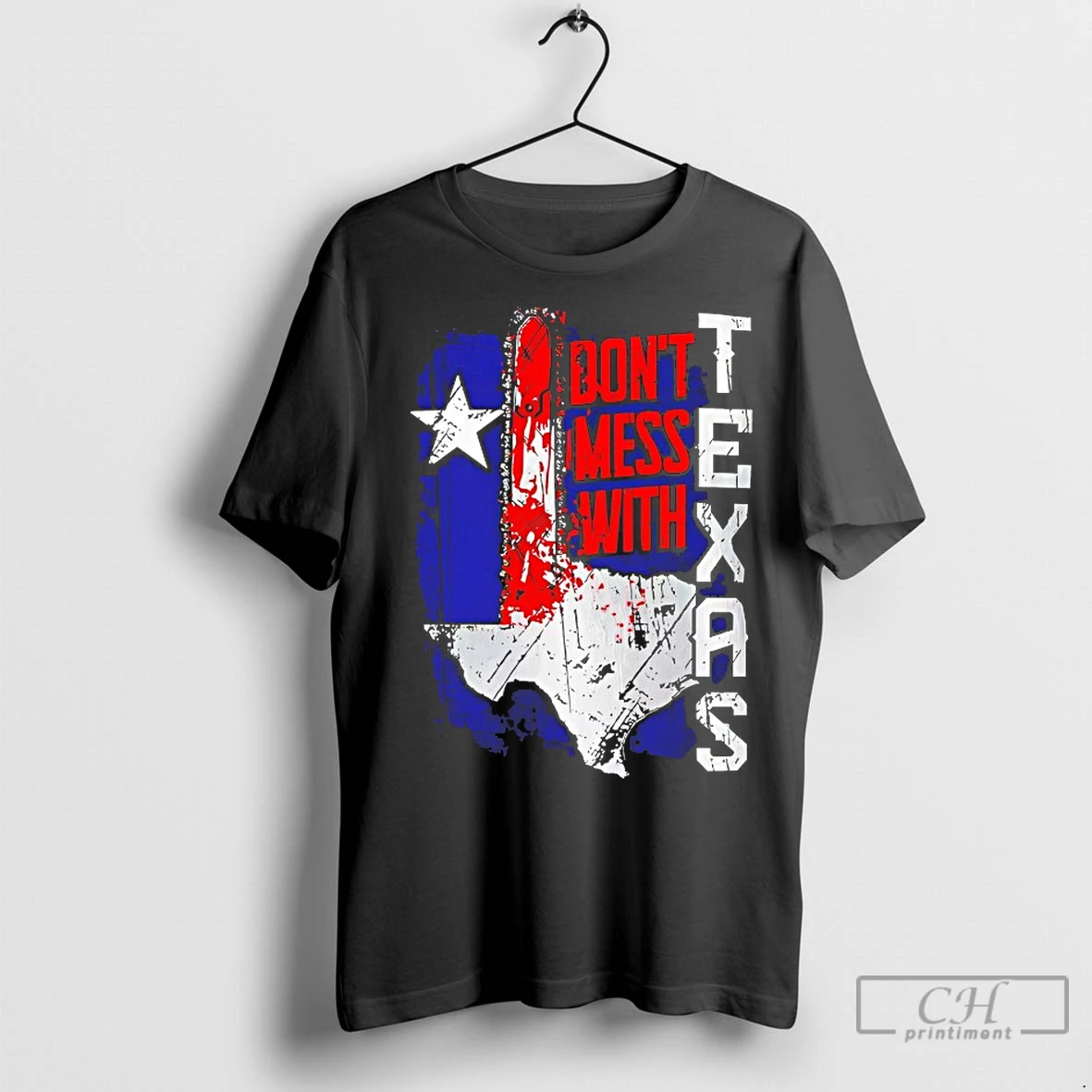 Classic Dont Mess With Texas Chainsaw T Shirt