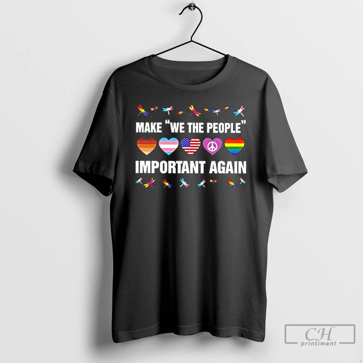 Classic Dragonfly Make We The People Important Again Lgbt T Shirts Hoodie