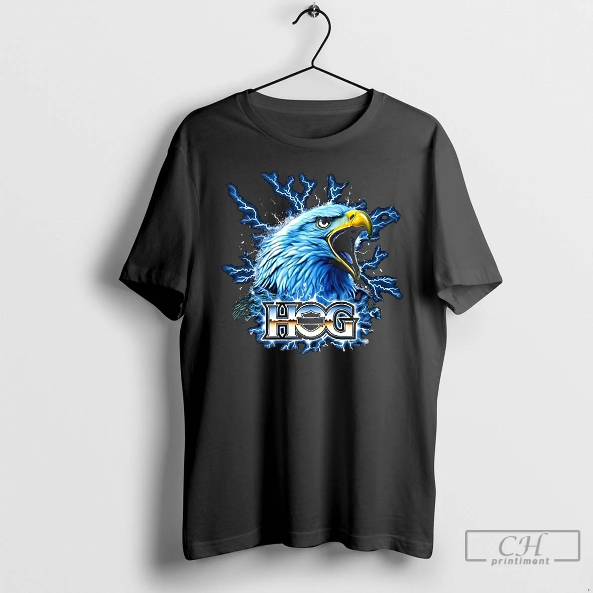 Classic Electric Eagle Hog Long Sleve T Shirts Hoodie