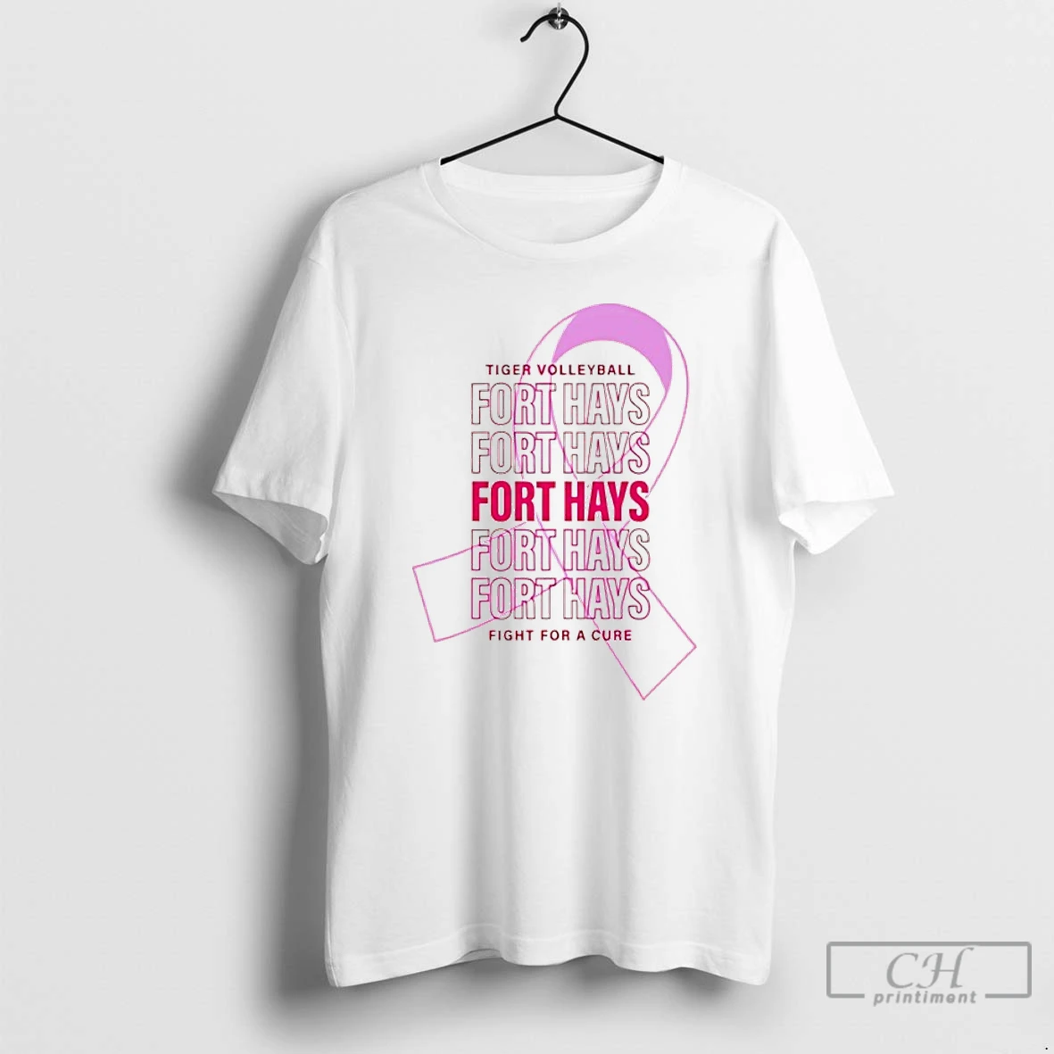 Classic Fhsu Tiger Volleyball Fort Hays Fight For A Cure T Shirts Hoodie