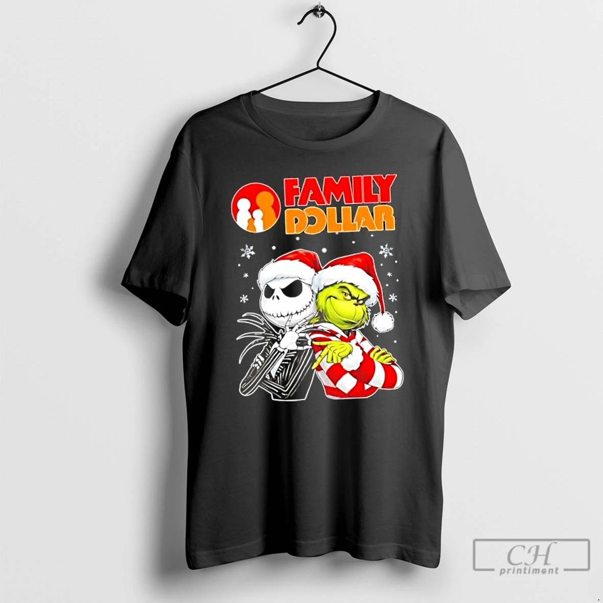 Classic Family Dollar X Jack Skellington And Grinch Six Seven Merry Christmas T Shirts Hoodie