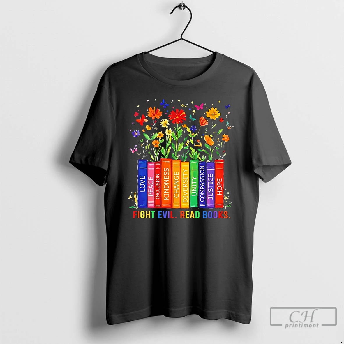 Classic Fight Evil Read Books T Shirts Hoodie