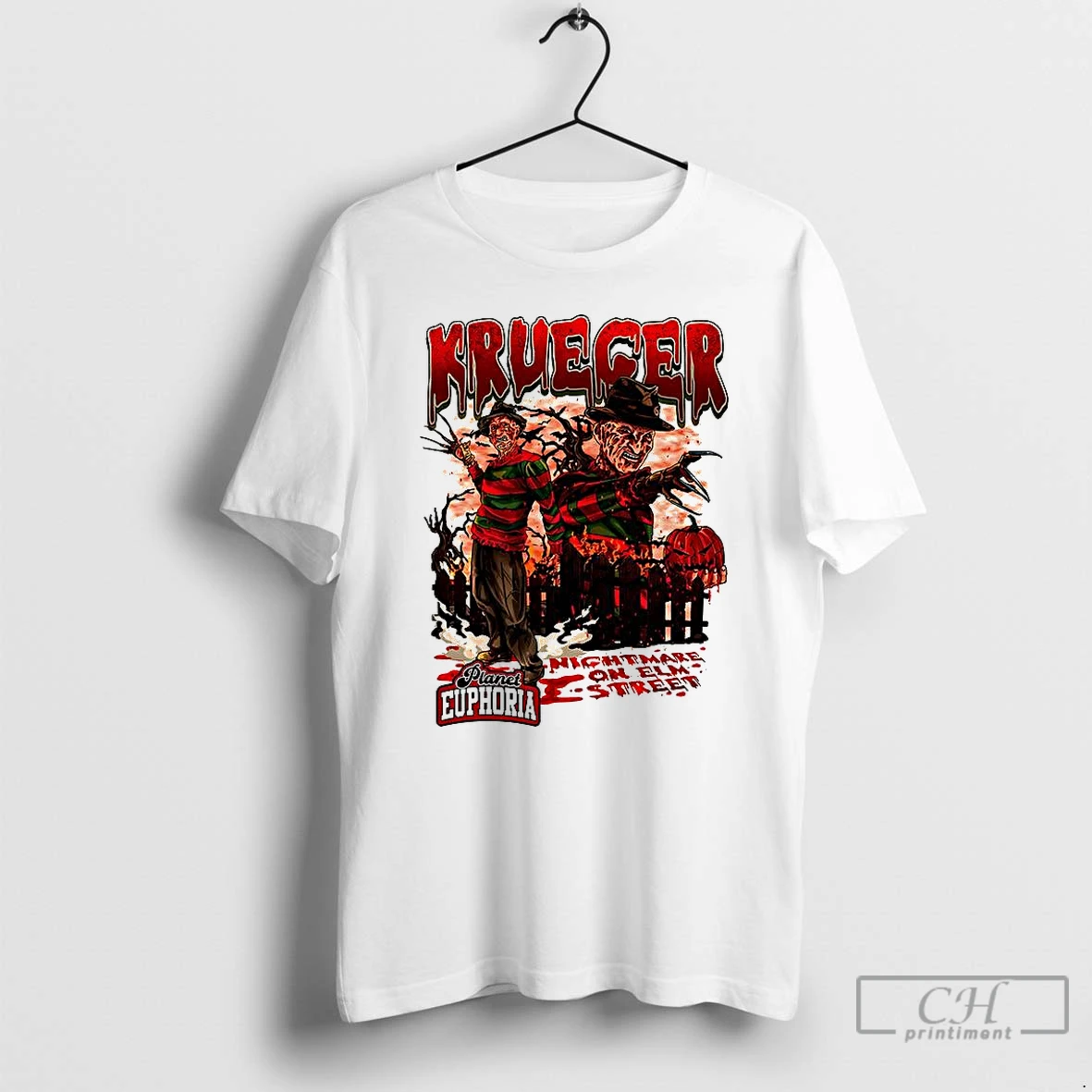 Classic Freddy Krueger Nightmare On Elm Street Villain Springwood Assassin Halloween T Shirts Hoodie Longsleeve