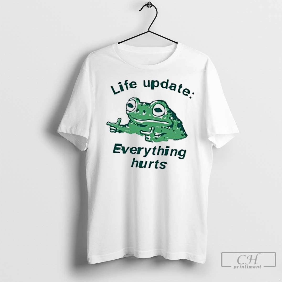 Classic Frog Life Update Everything Hurts T Shirt