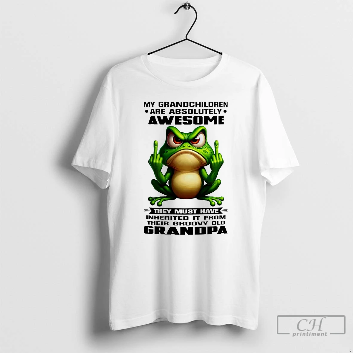 Classic Frog My Grandchildren Are Absolutely Awesome They Must Have Inherited It From Their Groovy Old Grandpa T Shirts Hoodie