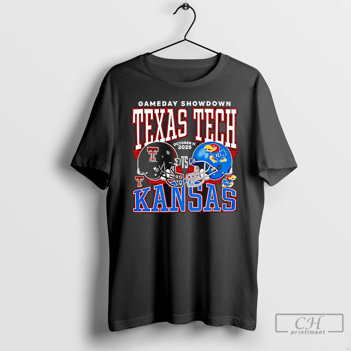 Classic Gameday Showdown Texas Tech Red Raiders Vs Kansas Jayhawks 2025 T Shirts Hoodie